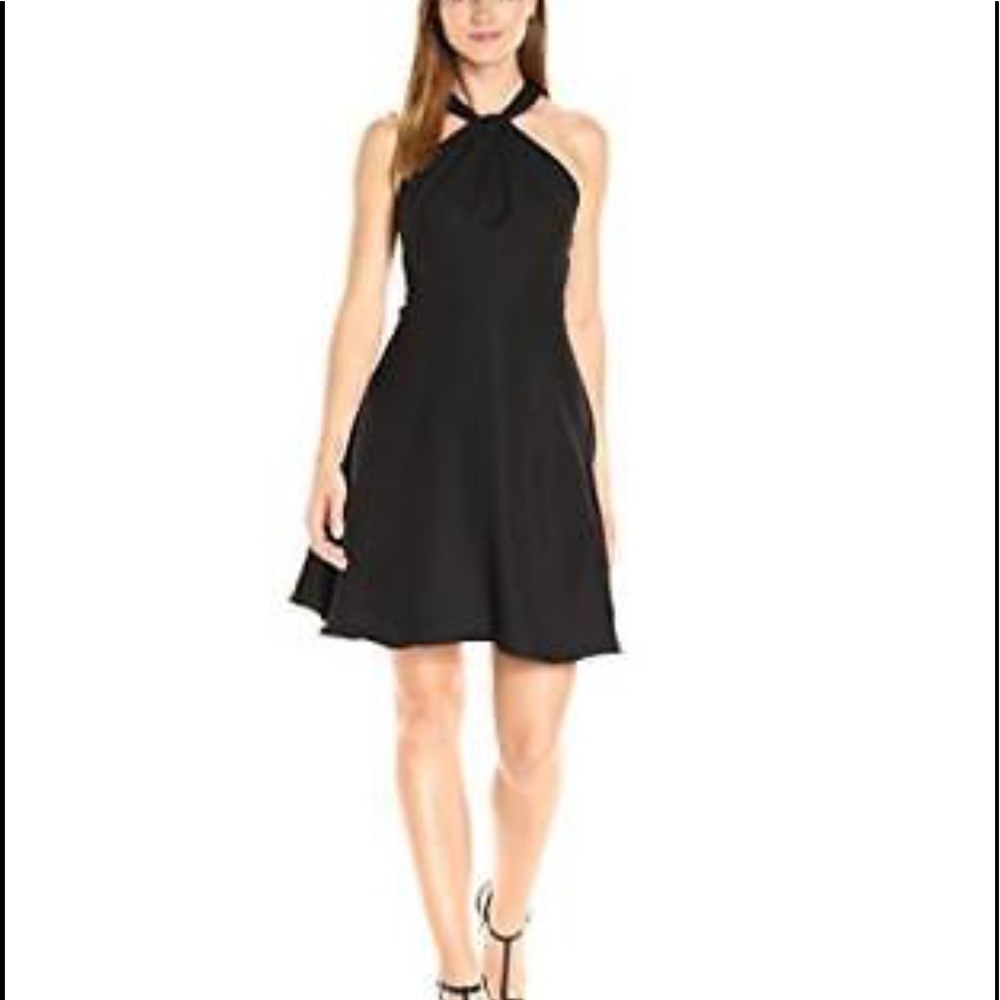 CECE, Womens Fit & Flare Lace-Back Cocktail Dress